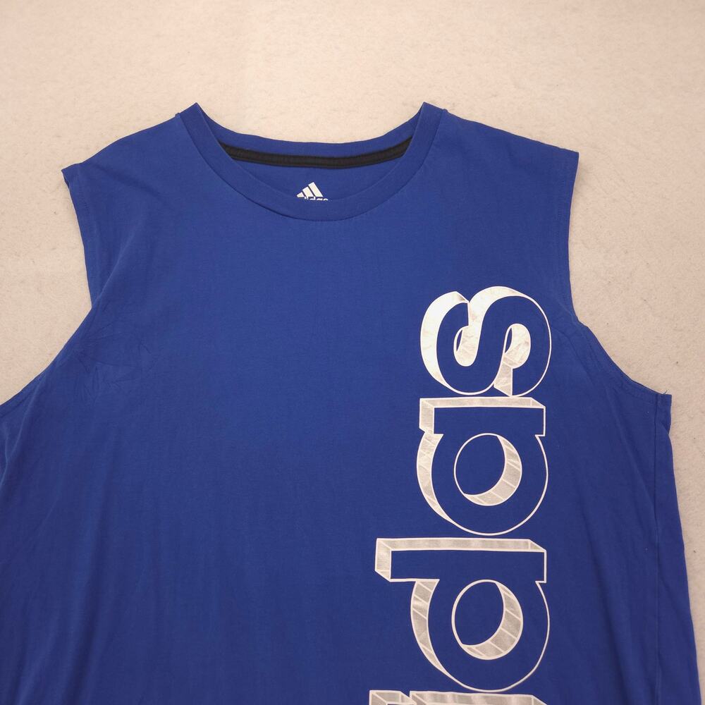 Adidas Sleeveless Crew Neck Tank Top Shirt Youth Boys Size Extra Large XL Blue